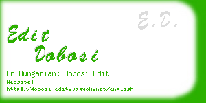 edit dobosi business card